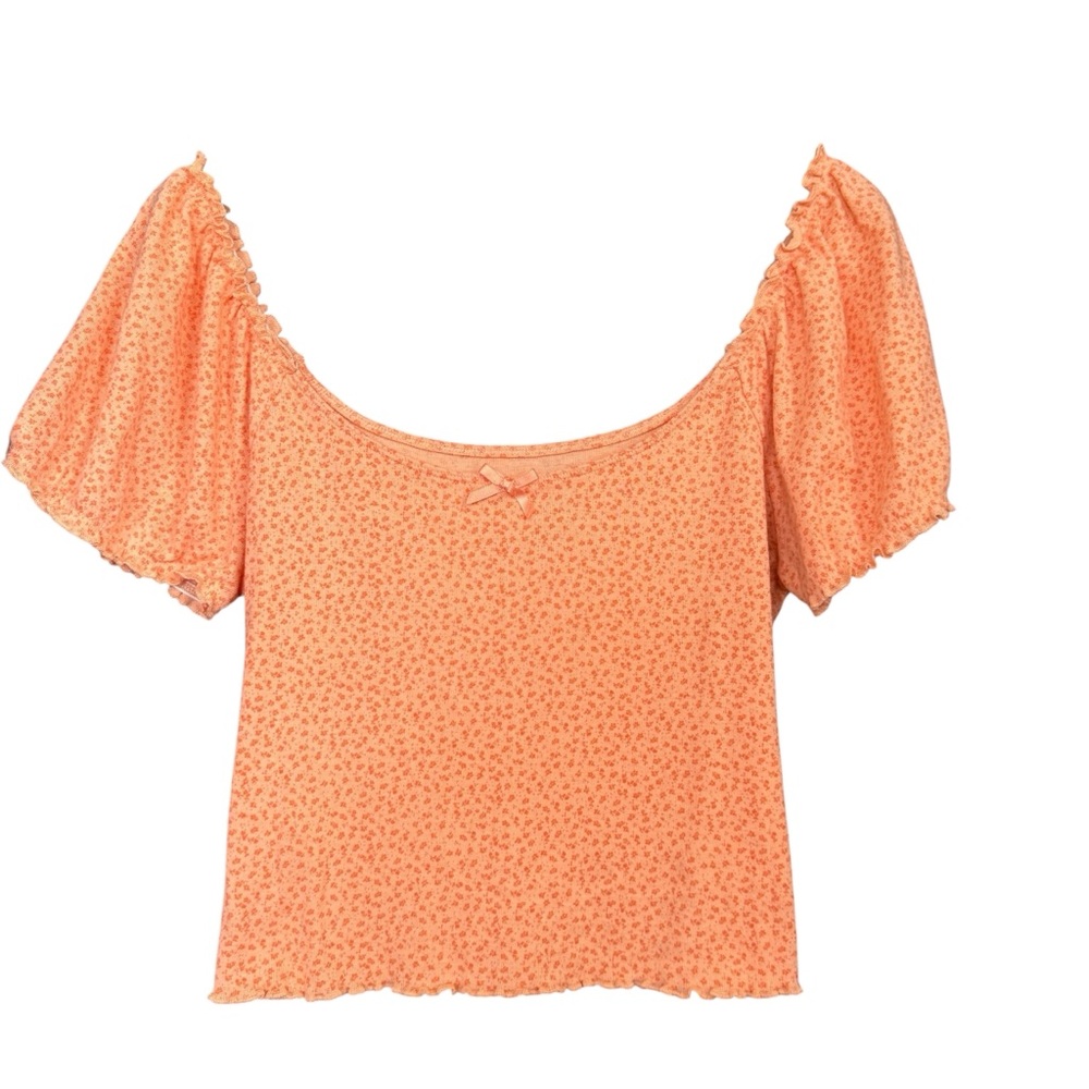 American Eagle Peachy Ditsy Floral Top